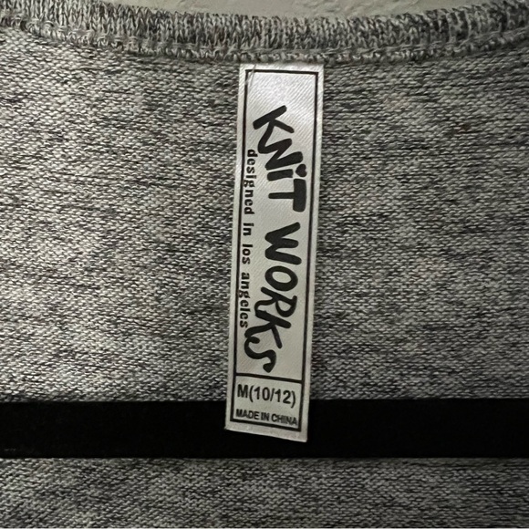 GRAY Southwestern Tex Mex themed cardigan duster sweater can be worn 2 ways, M. - Picture 4 of 15